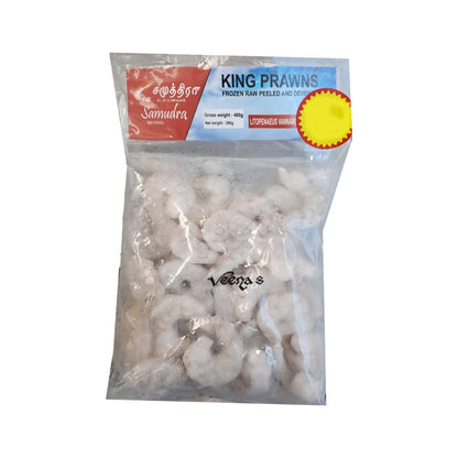 Buy Samudra King Prawns 31/40 Raw & Peeled 400g at Veenas.com - Online Indian Grocery Store UK