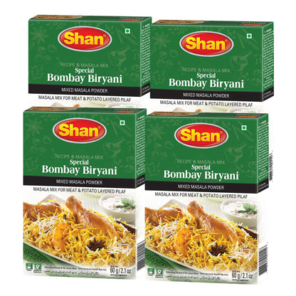 Buy Shan Special Bombay Biryani Masala 60g (pack of 4) at  Veenas.com - Online Indian Grocery Store UK