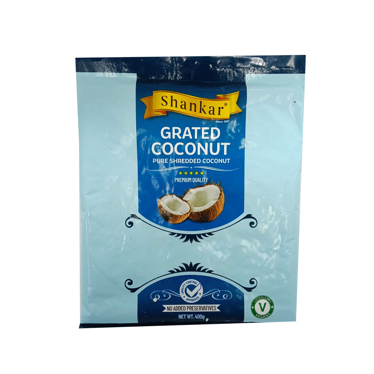 Buy Shankar Grated Coconut 400g at Veenas.com - Online Indian Grocery Store UK
