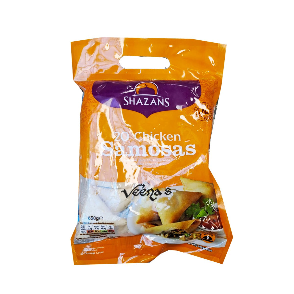 Buy Shazans 20 Chicken Samosa 650g at Veenas.com - Online Indian Grocery Store UK