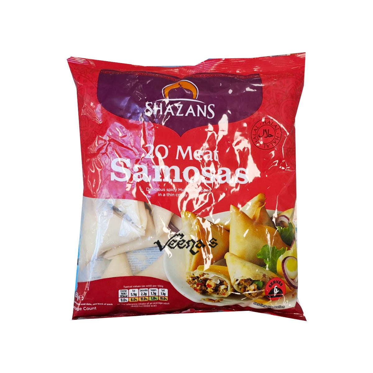 Buy Shazans Meat Samosa 650g at Veenas.com - Online Indian Grocery Store UK