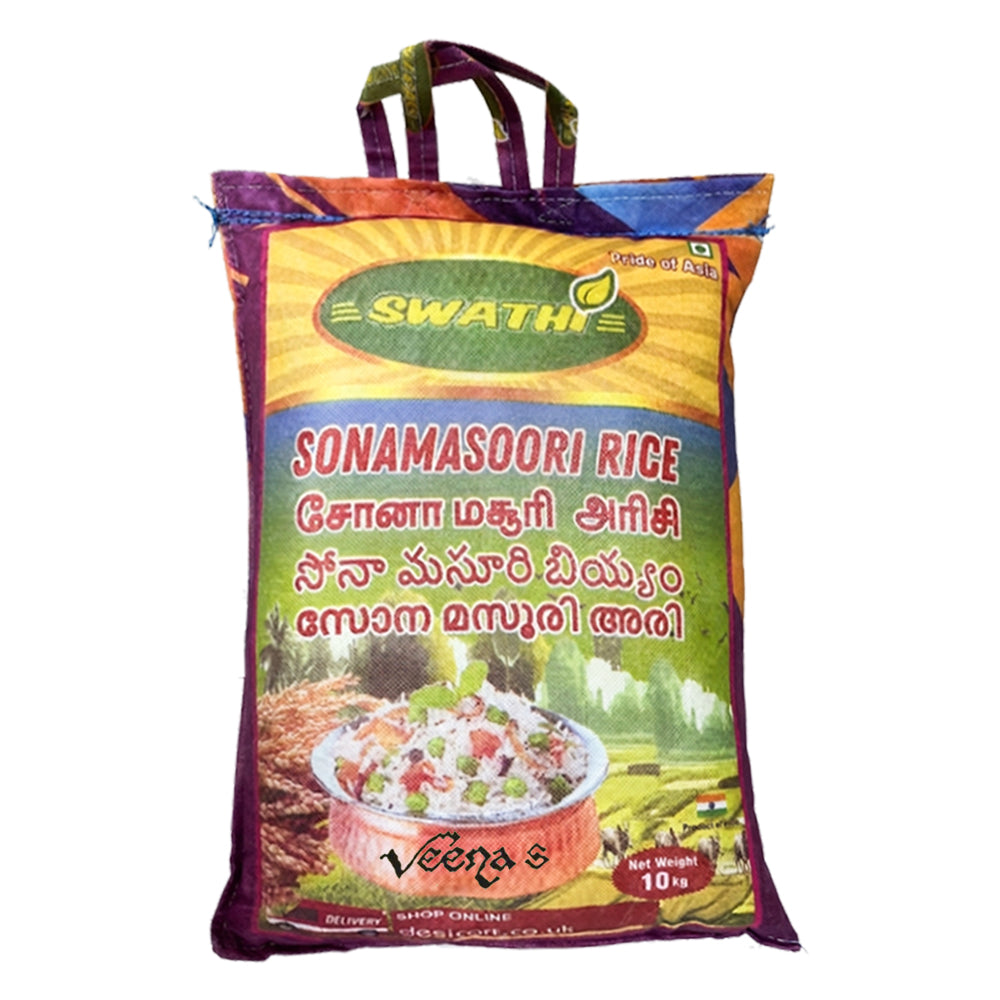 Buy Swathi Sona Masoori 10kg at Veenas.com - Online Indian Grocery Store UK