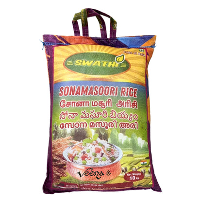 Buy Swathi Sona Masoori 10kg at Veenas.com - Online Indian Grocery Store UK