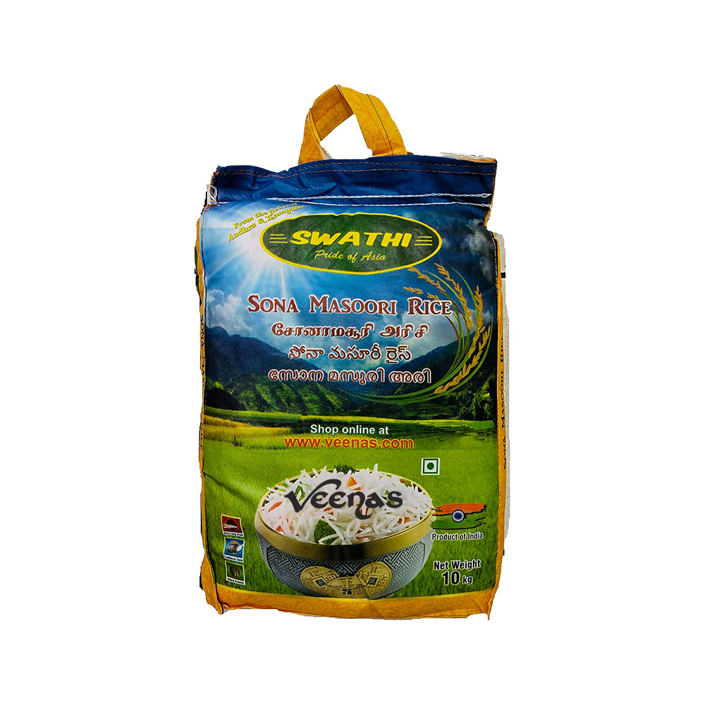 Buy Swathi Sona Masoori 10kg at Veenas.com - Online Indian Grocery Store UK