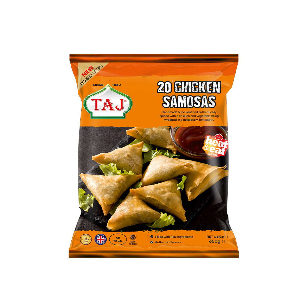 Buy Taj Chicken Samosa 650 at Veenas.com - Online Indian Grocery Store UK
