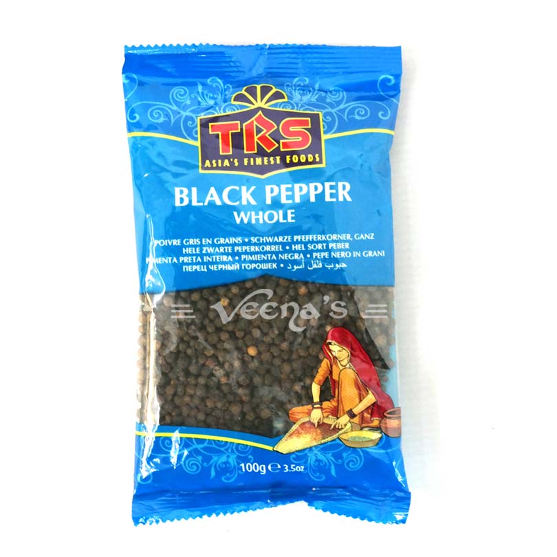 Buy TRS Black Pepper Whole 100g at Veenas.com - Online Indian Grocery Store UK