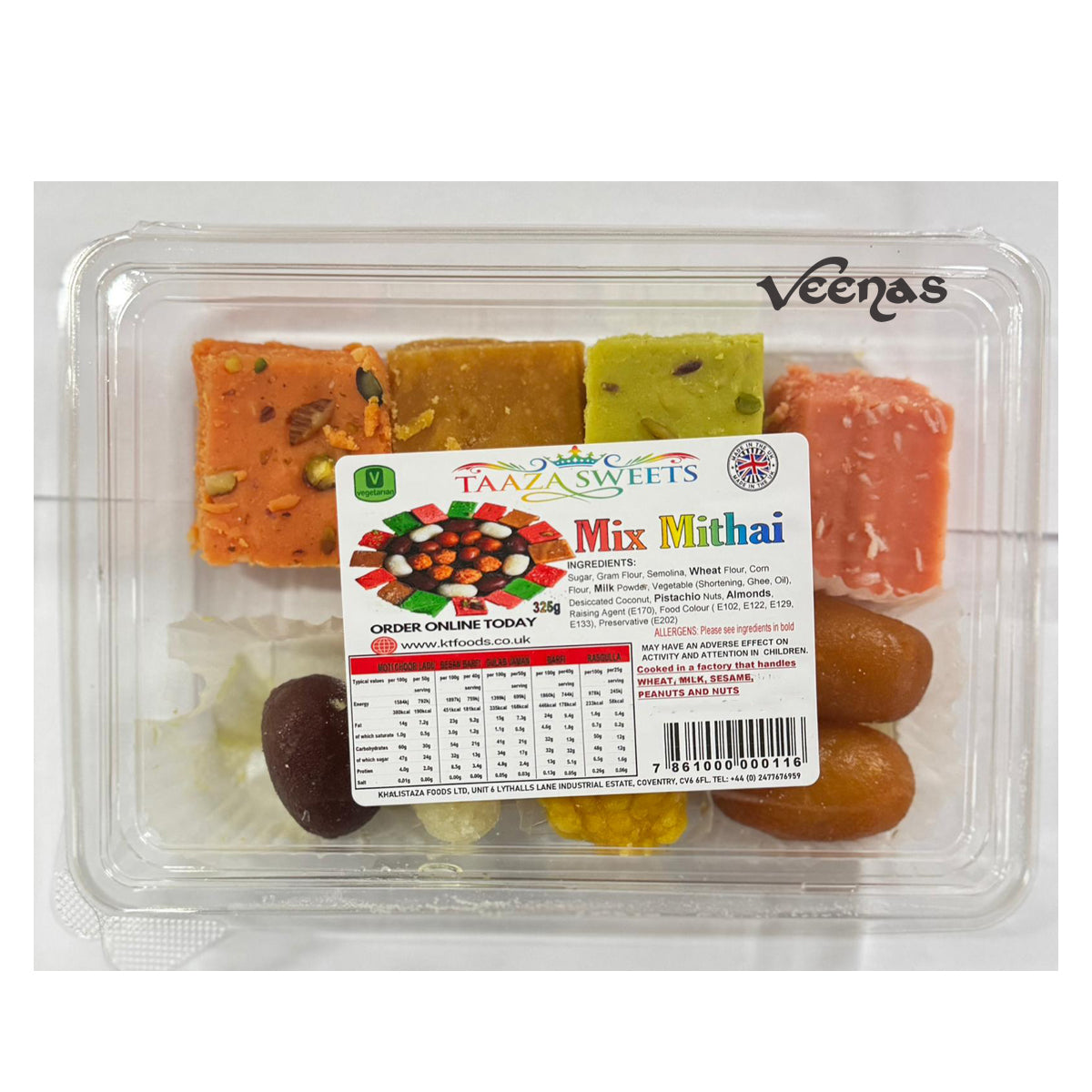 Buy Taaza Sweets Mix Mithai 325g at Veenas.com - Online Indian Grocery Store UK