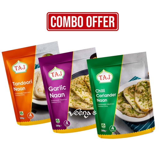 Taj Naan Combo Offer (chilli corainder, Garlic, Tandoori) 