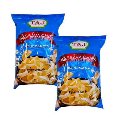 Buy Taj Cassava Chips Lightly Salted 200g (Pack of 2) at Veenas.com - Online Indian Grocery Store UK