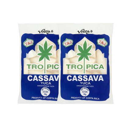 Buy Taj Cassava (Yuca) 1kg (Pack of 2) at Veenas.com - Online Indian Grocery Store UK