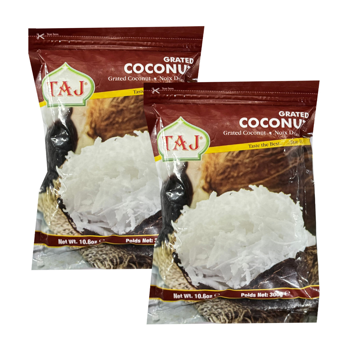 Taj Grated Coconut 300g (Pack of 2)
