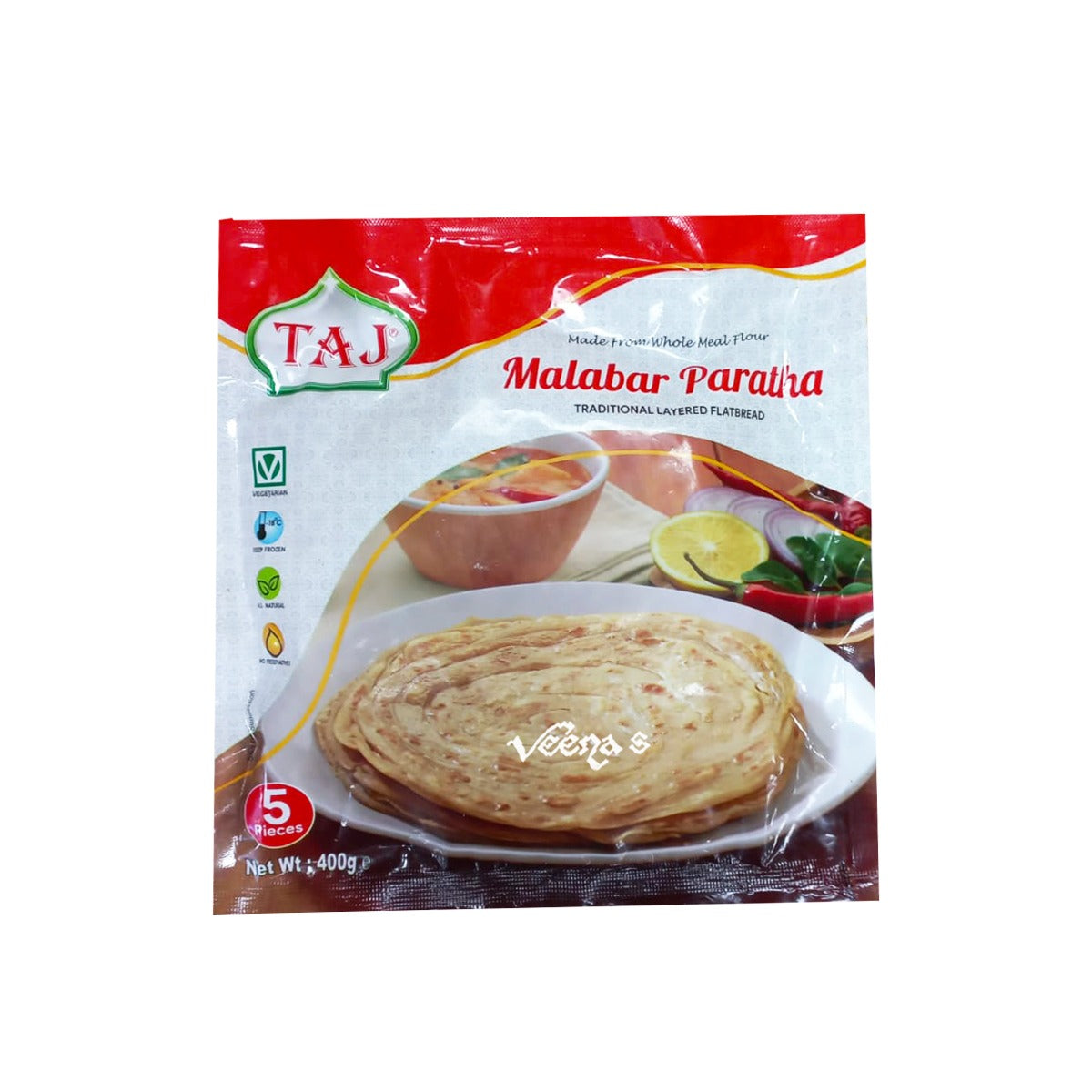 Buy Taj Malabar Paratha 400g at Veenas.com - Online Indian Grocery Store UK