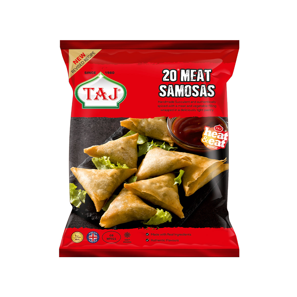 Buy Taj Meat Samosas 600g at Veenas.com - Online Indian Grocery Store UK