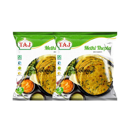 Buy Taj Methi Thepla 300g (Pack of 2) at Veenas.com - Online Indian Grocery Store UK