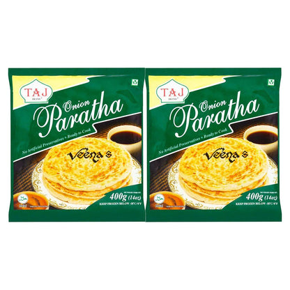 Buy Taj Onion Paratha 400g (Pack of 2) at Veenas.com - Online Indian Grocery Store UK