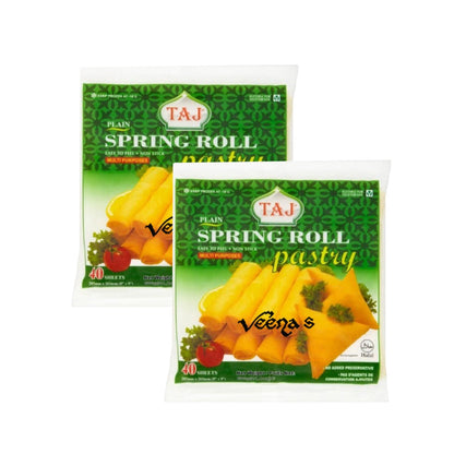Buy Taj Plain Spring Roll Pastry 8" 600g (Pack of 2) at Veenas.com - Online Indian Grocery Store UK