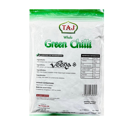 Buy Taj Whole Green Chilli 300g at Veenas.com - Online Indian Grocery Store UK