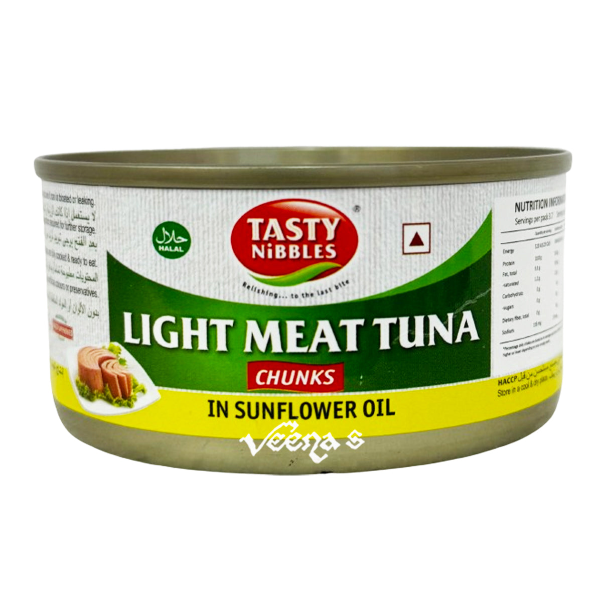 Buy Tasty Nibbles Light Meat Tuna in Sunflower Oil 185g at Veenas.com - Online Indian Grocery Store UK