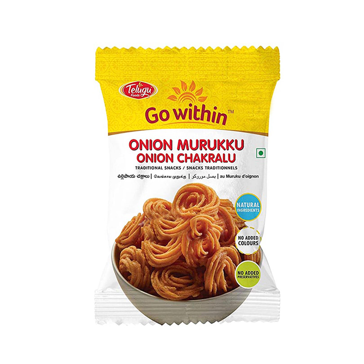 Buy Telugu Foods Onion Murukku 170g at Veenas.com - Online Indian Grocery Store UK
