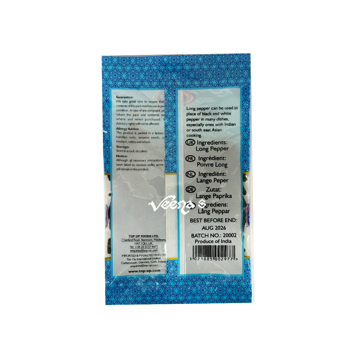 Buy Top Op Lindi Peppers 50g at Veenas.com - Online Indian Grocery Store UK