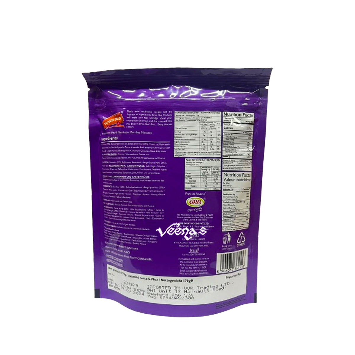 Buy Town Bus Bombay Mixture 170g at Veenas.com - Online Indian Grocery Store UK