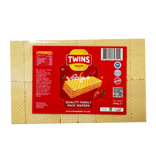 Twins Family Pack Wafers with Strawberry Filling 250g