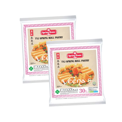 Buy Tyj Spring Roll Pastry-30 10'' 550g(Pack of 2) at Veenas.com - Online Indian Grocery Store UK