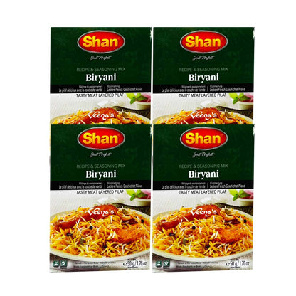 Buy Shan Biryani Masala 50g(Pack of 4) at Veenas.com - Online Indian Grocery Store UK