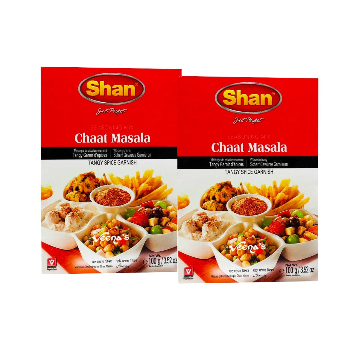 Buy Shan Chaat Masala 100g(Pack of 2) at Veenas.com - Online Indian Grocery Store UK