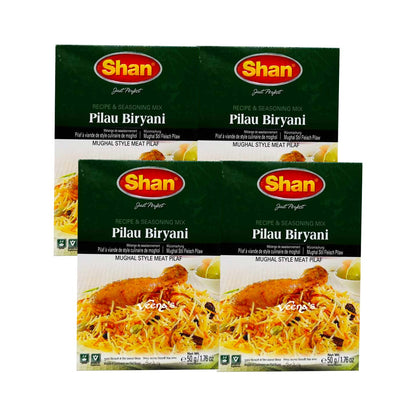 Buy Shan Biryani Pilau Mix 50g(Pack of 4) at Veenas.com - Online Indian Grocery Store UK