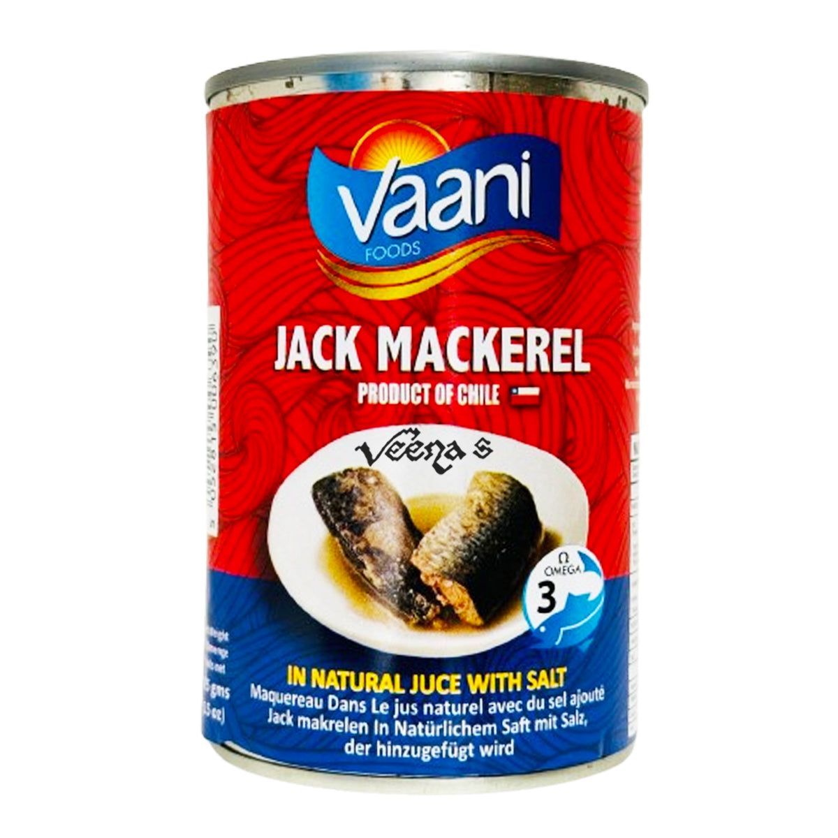 Vaani Foods Jack Mackerel in Natural Juice With Salt 425g– veenas.com