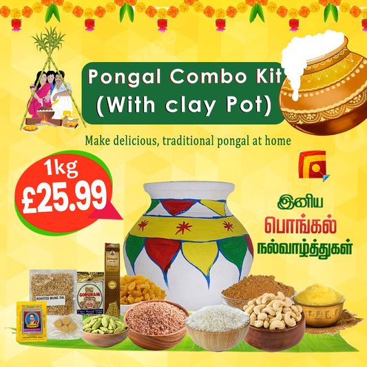 Veena's Pongal Puthinam with 1kg Colour Clay Pot