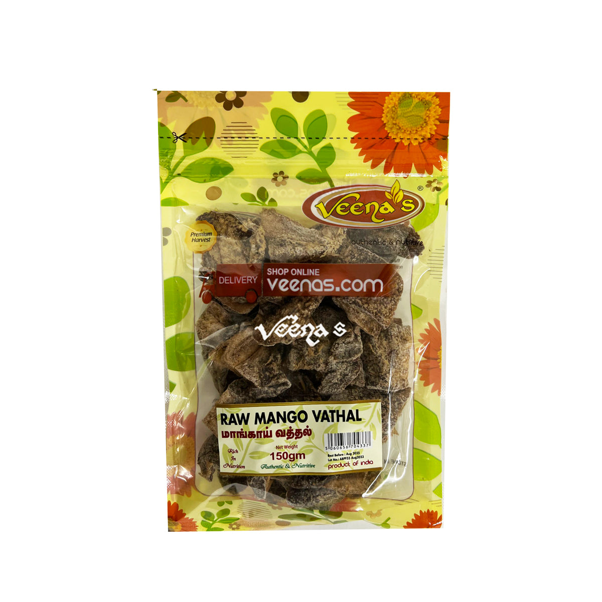 Buy Veena's Raw Mango Vathal 150g at Veenas.com - Online Indian Grocery Store UK