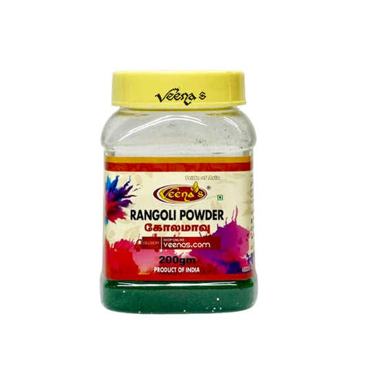 Veena's Dark Green Rangoli Powder 200g