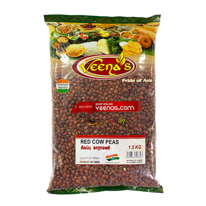 Buy Veena's Red Cow Peas 1.5kg at Veenas.com - Online Indian Grocery Store UK