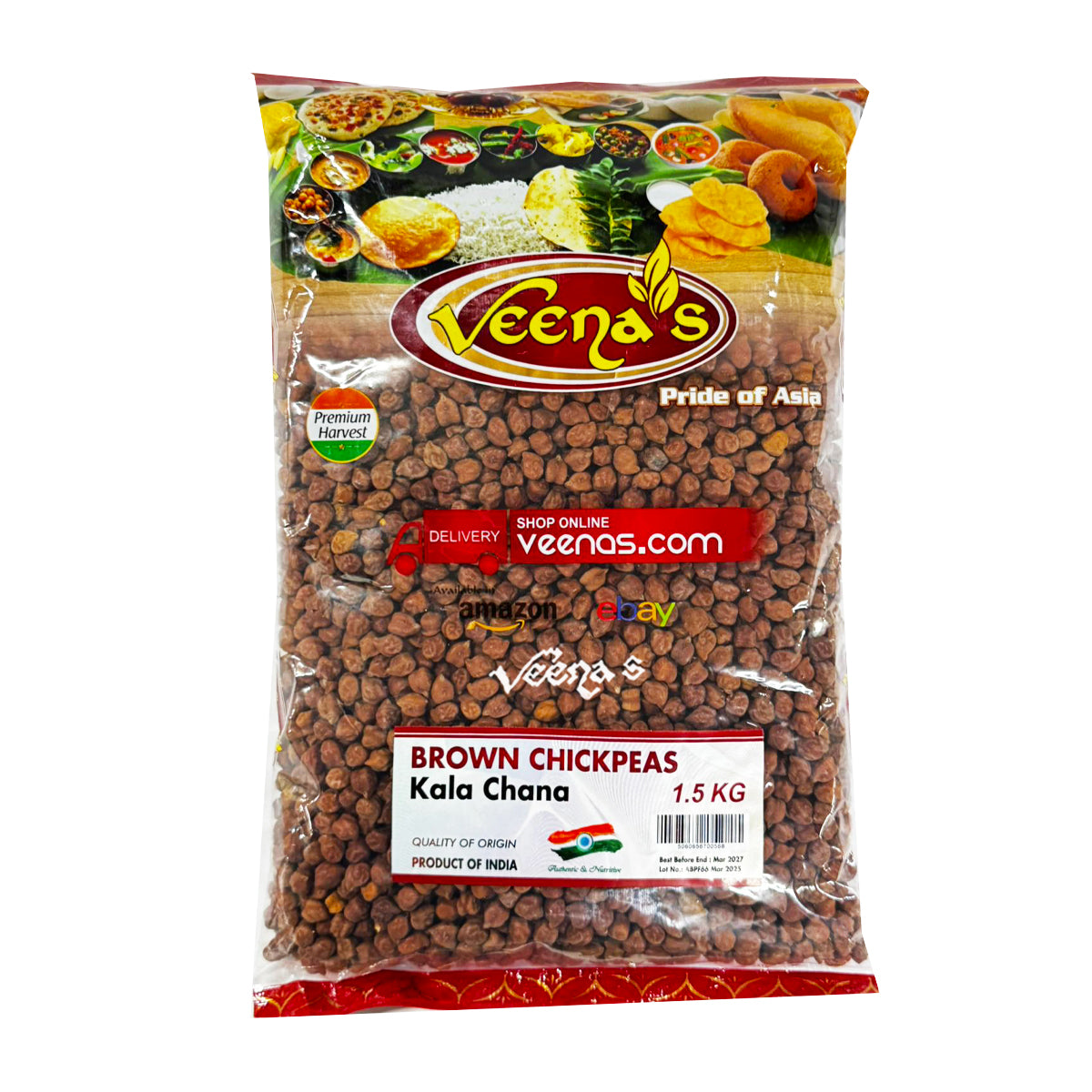 Veena's Brown Chickpeas 1.5kg