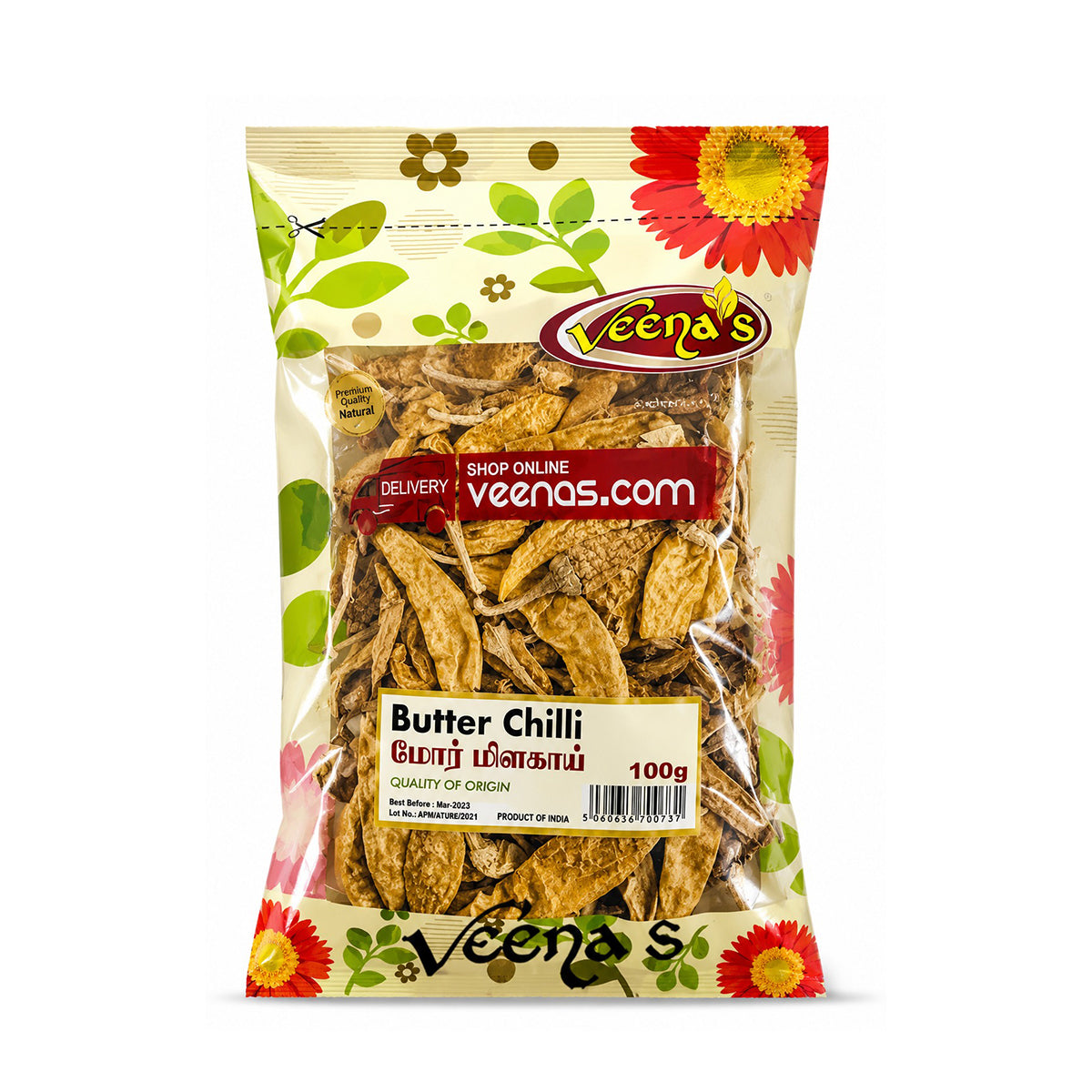 Buy Veena's Butter Chilli 100g at Veenas.com - Online Indian Grocery Store UK