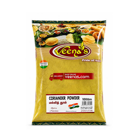 Buy Veena’s Coriander Powder 100g at Veenas.com - Online Indian Grocery Store UK