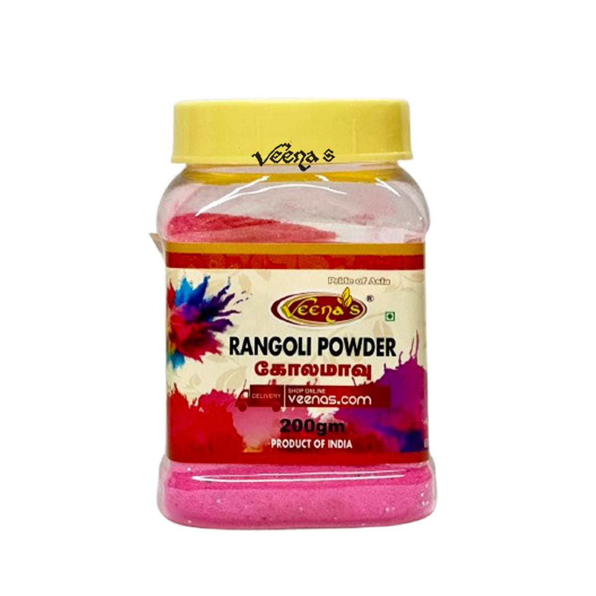 Veena's Light Pink Rangoli Powder 200g