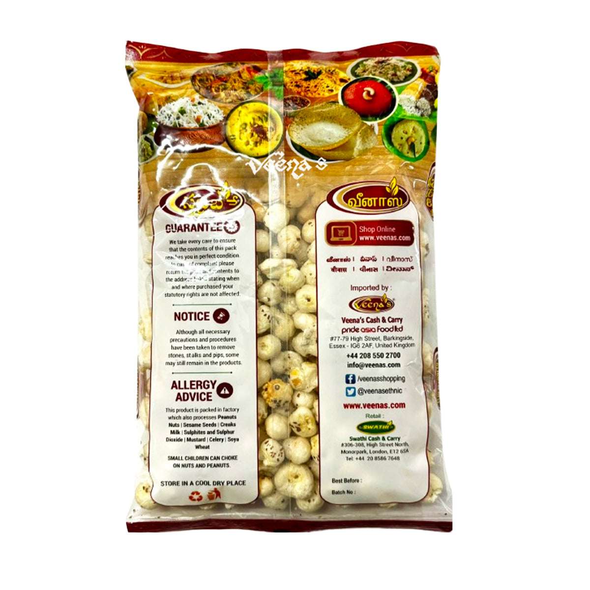 Buy Veena's Phool Makhana 100g at Veenas.com - Online Indian Grocery Store UK