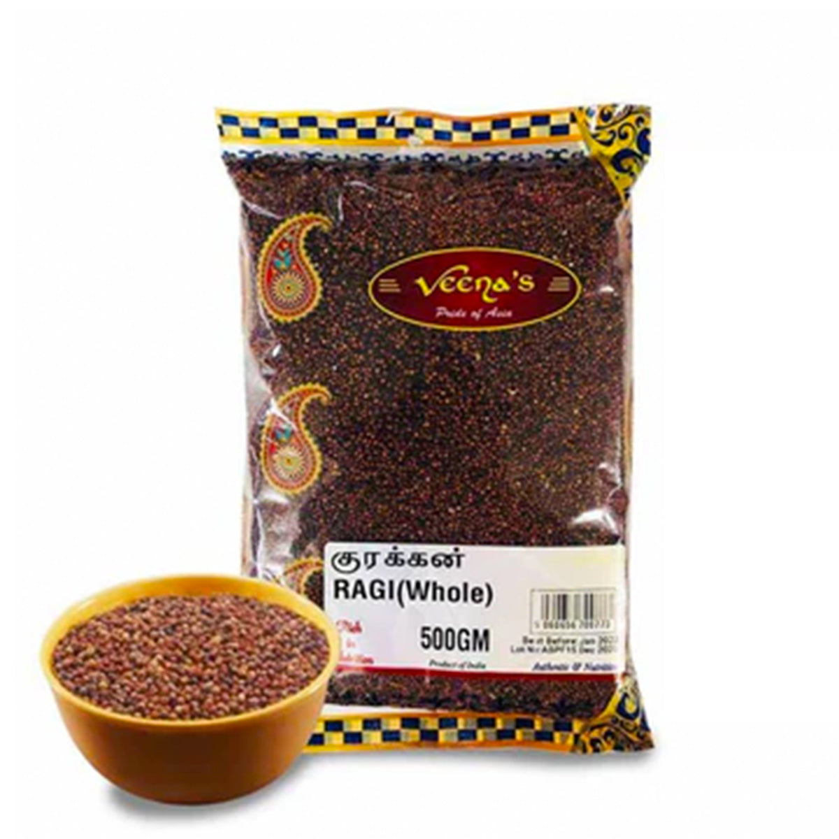 Whole Ragi Buy Veena's Ragi Whole (Finger Millet) 500g Online in UK | Veena’s ...
