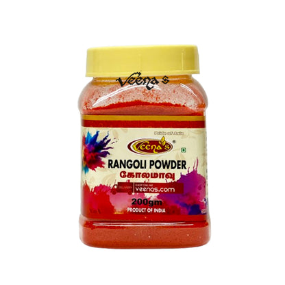 Veena's Rangoli Powder (Orange Colour) 200g