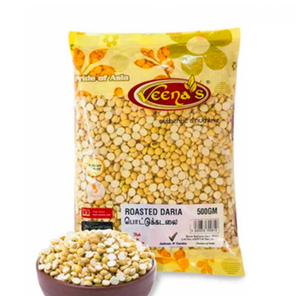 Buy Veena's Daria Dal (Roasted Gram) 500g at Veenas.com - Online Indian Grocery Store UK