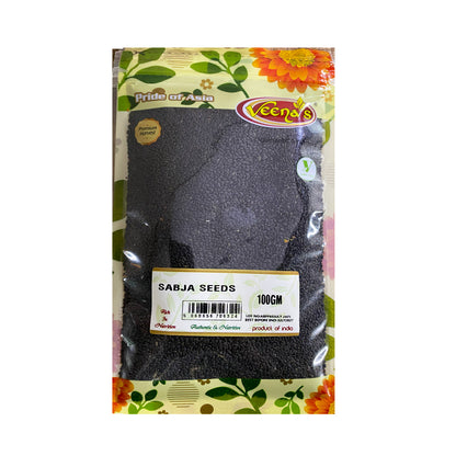 Buy Veenas Sabja Seeds (Basil Seeds) 100g at Veenas.com - Online Indian Grocery Store UK