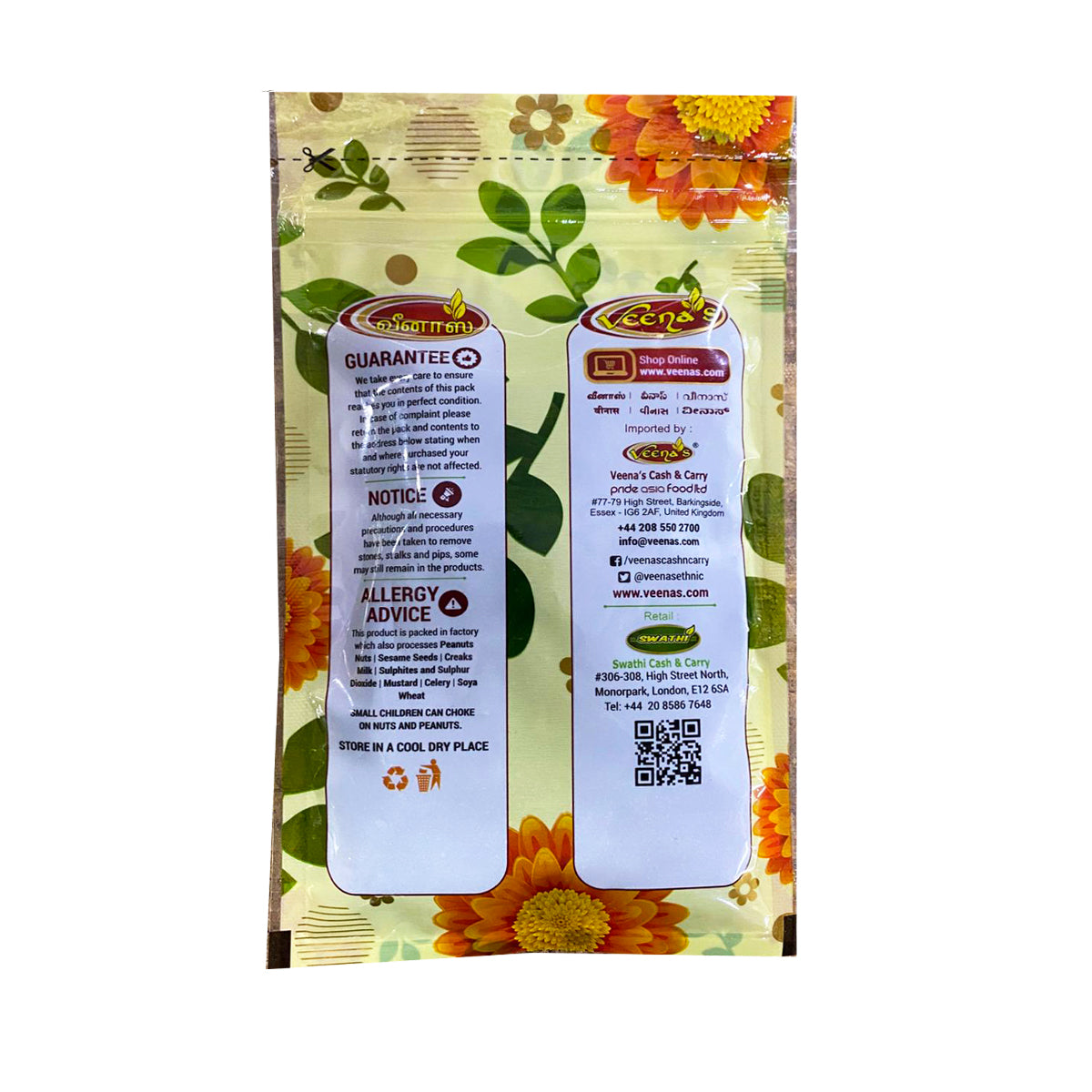 Buy Veenas Sabja Seeds (Basil Seeds) 100g at Veenas.com - Online Indian Grocery Store UK