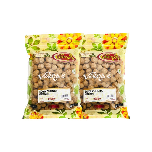 Veena's Soya Chunks (Medium) (Pack of 2) 200g