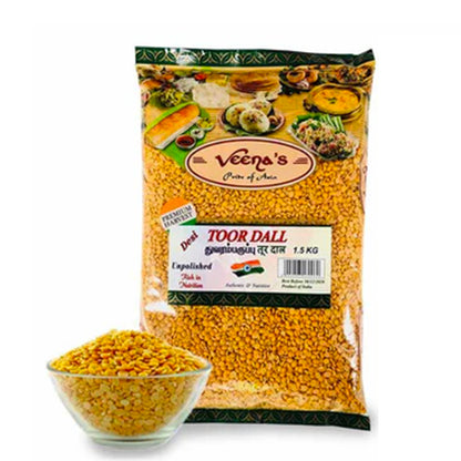 Buy Veena's Toor Dal 1.5kg at Veenas.com - Online Indian Grocery Store UK