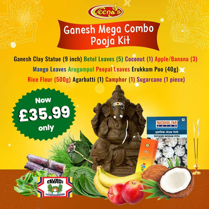 Buy Vinayagar Chaturthi Combo Kit( With 9 inch Vinayagar Statue) at Veenas.com - Online Indian Grocery Store UK