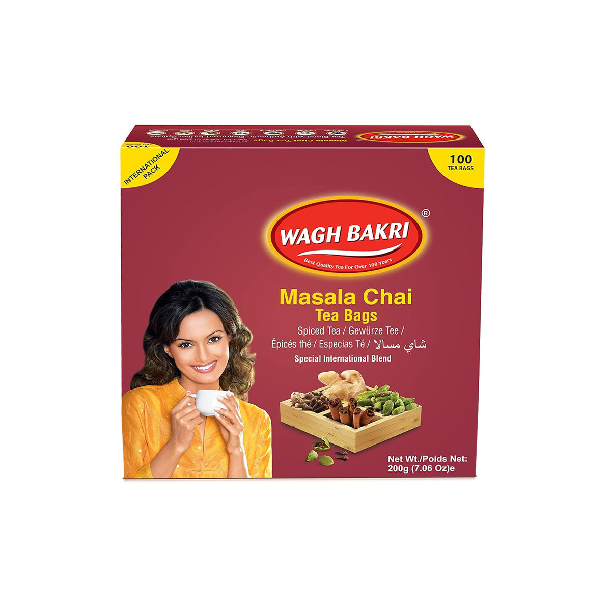 Buy Wagh Bakri Masala Chai Tea Bags 200g at Veenas.com - Online Indian Grocery Store UK