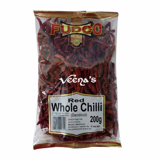 Fudco Whole Stemless Red Chilli 200g